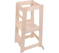 Selonis tour d'apprentissage pour enfants chaise d'apprentissage aide cuisine accessoires montessori kh-100x, naturel