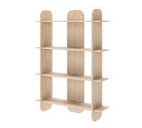 Selsey Bibliothèque Livio 107,2 cm x 149,4 cm x 28 cm, Étagères Murales Bois Design, Panneau Stratifié 16 mm, 4 Étagères Ouvertes, Chêne Huilé PD3037, Idéale Décoration Intérieure