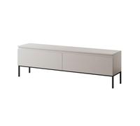 Meuble TV - SELSEY - BEMMI - 150 cm - taupe (gris-beige) - finition mate