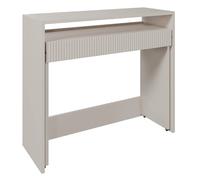 Bureau extensible avec 1 tiroir et cannelures - ZOOM - 98 cm - cachemire