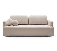Selsey Canapé 3 Places Lambina avec Fonction Couchage, Coffre de lit, Boucle, Beige