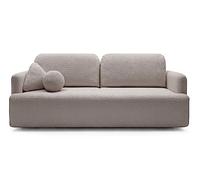 Selsey Canapé 3 Places Lambina avec Fonction Couchage, Coffre de lit, Boucle, Beige foncé