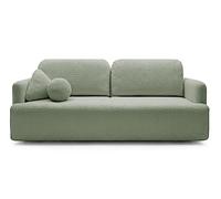 Selsey Canapé 3 Places Lambina avec Fonction Couchage, Coffre de lit, Boucle, Vert Sauge