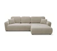 SELSEY - Canapé d'angle Olido - velours beige