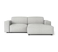 SELSEY - Canapé d'angle petit Sellmo - 210 cm - droite - Chenille Gris clair