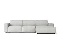 SELSEY - Canapé d'angle Sellmo - 287 cm - droite - Chenille Gris clair