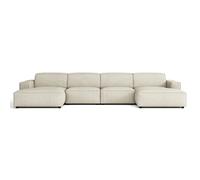 SELSEY - Canapé d'angle Sellmo - 368 cm - Chenille Crème
