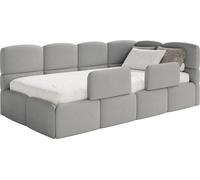 Selsey Cloudy – Lit enfant 120 cm, coffre de rangement, 2 barrières de sécurité, bou roite, gris