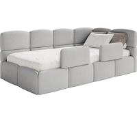 Selsey Cloudy – Lit enfant 120 cm, coffre de rangement, 2 barrières de sécurité, bou roite, gris clair
