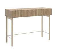 Selsey Coiffeuse Deboute sur Pieds en Bois 110 x 79 cm Table De Maquillage avec 2 Tiroirs Chêne Huilé Nolie