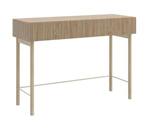 Selsey Coiffeuse Deboute sur Pieds en Bois 110 x 79 cm Table De Maquillage avec 2 Tiroirs Chêne Huilé Nolie