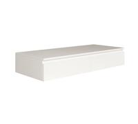 Selsey Coiffeuse Suspendue 120 cm Blanche Coiffeuse Murale Moderne avec 2 Tiroirs Design Élégant en Panneau De Particules 16 mm Idéale pour Chambre Ou Espace Maquillage