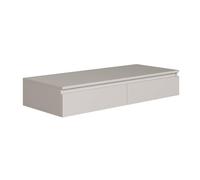 Selsey Coiffeuse Suspendue 120 cm Taupe Coiffeuse Murale Moderne avec 2 Tiroirs Design Élégant en Panneau De Particules 16 mm Idéale pour Chambre Ou Espace Maquillage