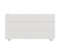 SELSEY - Commode FIORRA - 144 cm - Blanc
