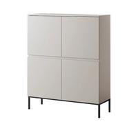 SELSEY - Commode haute BEMMI - 100 cm - Beige
