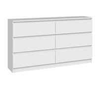 SELSEY - Commode MALWA - 138 cm - blanc
