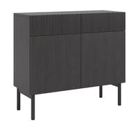 SELSEY - Commode NOLIE - 100 cm - Gris noir