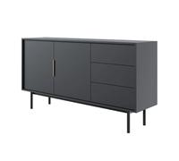 SELSEY - Commode VIVIARO - 154 cm - Noir