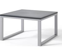 Selsey Dywilly - Table de jardin, aspect béton / piétement gris, 60x60 cm