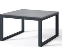 Selsey Dywilly - Table de jardin, aspect béton / piétement noir, 60x60 cm