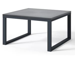 Selsey Dywilly - Table de jardin, aspect béton / piétement noir, 60x60 cm