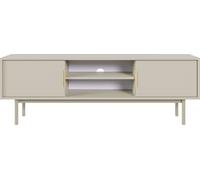 Selsey Élément TV Viviaro - Buffet TV avec deux compartiments ouverts, gris-beige, 154 cm