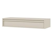 Table console - SELSEY - EVO - 90 cm - tiroir push-to-open - suspendue grège