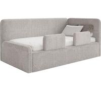 Selsey Fanko – Lit junior 90x200 cm avec tête de lit à droite, peluche, grège