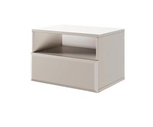 Selsey Hängender Nachttisch Chocolated, Sandbeige Schlafzimmermöbel, Geräuschlose Schublade mit Push,to,Open, Hochwertige Laminierte Spanplatte & MDF,Fronten, Moderne Wandmontage, 54x36x39 cm