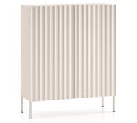 SELSEY - Haute commode DERRIVA - 100 cm - Beige clair
