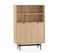 Selsey Heggers - Étagère avec 2 portes et 2 niches - 92 cm - chêne mavelie