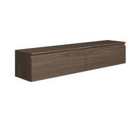 Selsey Bemmi Étagère Suspendue 28,4 x 150 x 31,8 cm, Meuble TV Bas, en Noyer Wisconsin, Panneau de Particules de qualité supérieure avec Bords ABS, Deux Compartiments à Rabat, revêtement en mélamine