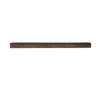 Meuble TV 6 portes - BEMMI SLIM - aspect bois noyer Wisconsin - 300 cm