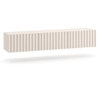 Selsey Meuble TV Façade Rainurée Armoire De Télévision 3 Étagères 170 cm Suspendu Beige Clair Derriva