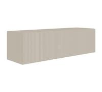 Selsey Meuble TV Suspendu 100 cm Greige Mat Design Moderne - Rangement à 2 Compartiments Façade Rainurée Idéal Déco Élégante et Contemporaine Salon/Chambre Panneau Laminé/MDF Solide