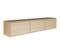 Selsey Meuble TV Suspendu Bois 150 cm Design Minimaliste Contemporain Extension 3 Abattants Finition Raffinée et Chaleureuse Système Push-to-Open Idéal Intérieur Moderne