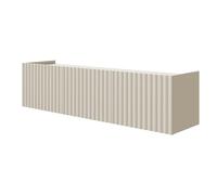 Selsey Meuble TV Suspendu Fiorra 144x38 cm - Design Moderne Cachemire - Meuble Télé avec Passages Câbles et 3 Compartiments - Murale en Panneaux Stratifiés et MDF - Élégant et Fonctionnel