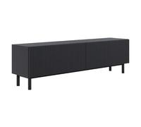 SELSEY - Meuble TV VELDIO II - 140 cm - Noir