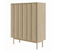 Selsey Neksto Commode de Rangement, à 2 Portes, 100 cm, à tiroirs, avec Pieds en Bois de chêne huilé