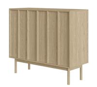 Selsey Neksto Commode de Rangement, à 2 Portes, 100 cm, à tiroirs, avec Pieds en Bois de chêne huilé