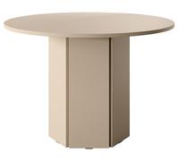 Selsey Table À Manger Ronde 110 cm pour 4 Personnes Cappuccino | Table De Cuisine