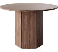 Selsey Table À Manger Ronde 110 cm pour 4 Personnes Noix Wisconsin