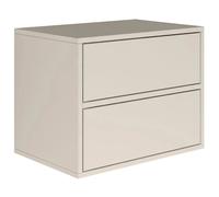 SELSEY - Table de chevet FRAMME - 50 cm - Gris Cachemire