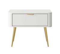 SELSEY - Table de chevet OVAL - 62,6 cm - Blanc