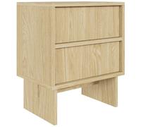 SELSEY - Table de chevet Sanva - 50 cm - Chêne Huilé