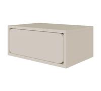 Selsey Wuwu - Table de Chevet - Table d'appoint - avec tiroir - Push to Open - avec coulisses à Billes - Gris-Beige