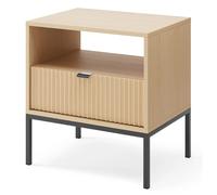 SELSEY - Table de chevet VELLORE - 54 cm - Aspect chêne