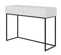Selsey Veldio Coiffeuse avec 2 tiroirs et Pieds Noirs Blanc 110 cm