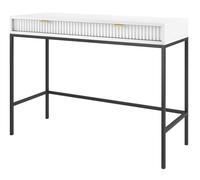 Selsey VELLORE - Table Console/Console Extensible/Coiffeuse - Blanc avec Pieds Noires