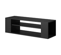 Selsey Weri Meuble TV Suspendu avec 2 Compartiments Ouverts, Minimaliste, 100 cm de Large (Noir)